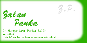 zalan panka business card